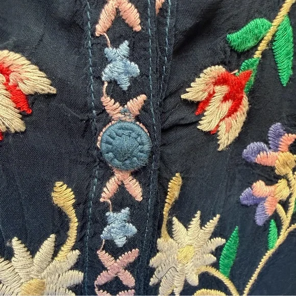 Johnny Was Gisella Navy Top size S - Picture 4 of 6